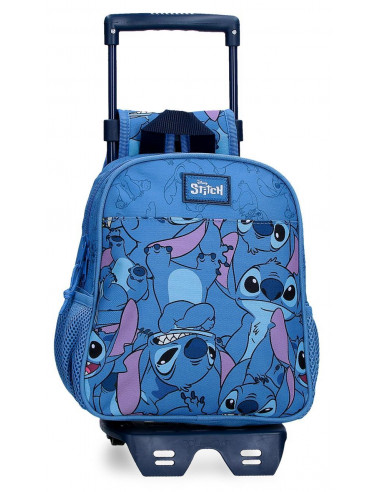 43820T2 ADAPT. BACKPACK  25CM.W/TROLLEY . HAPPY STITCH